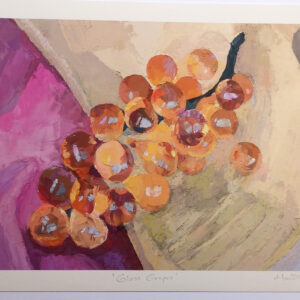 Glass grapes giclee print