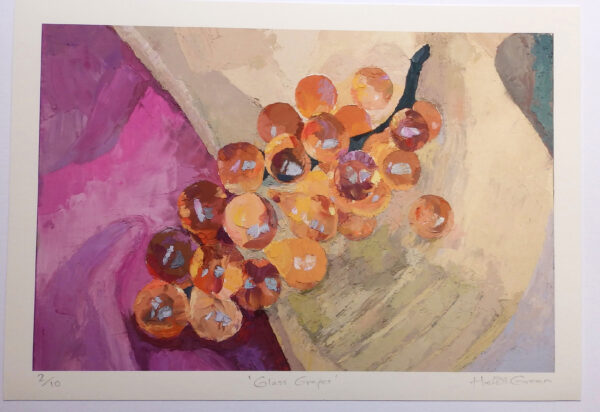 Glass grapes giclee print