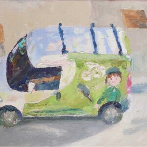 Pintura de un coche verde