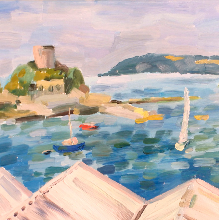 Pintura al óleo de Heidi Ruth Green - Mar y barcos