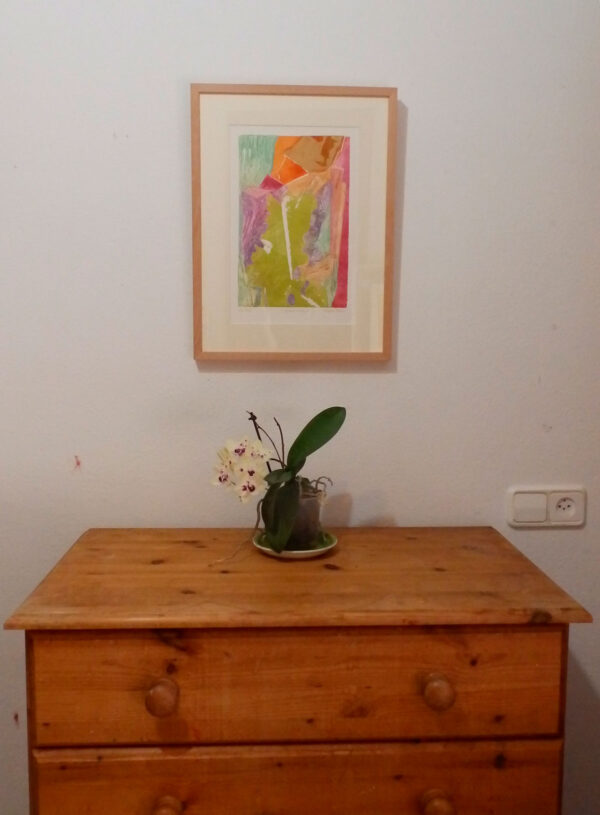 obra de green orchid enmarcada